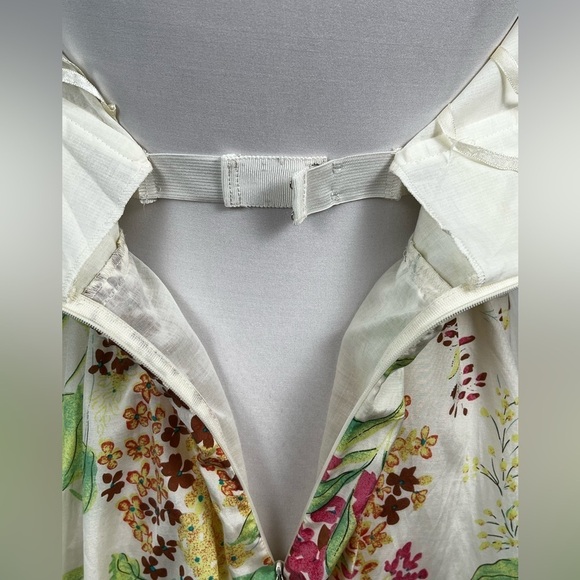 PLENTY Tracy Reece Tropical Spray Silk Blend Balloon Hem Strapless Party Dress - Picture 7 of 8